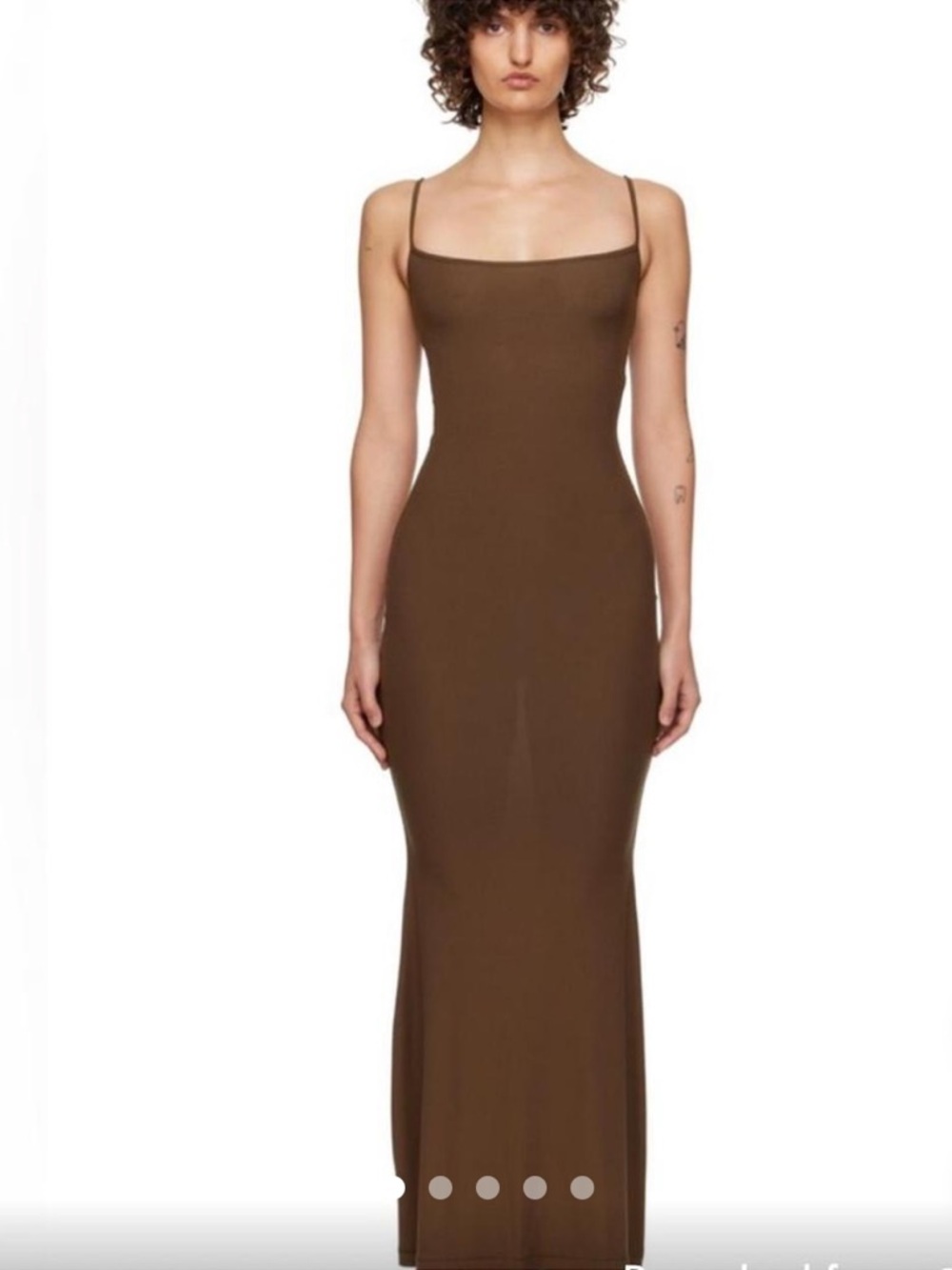SKIMS Brown Maxi Slip Dress